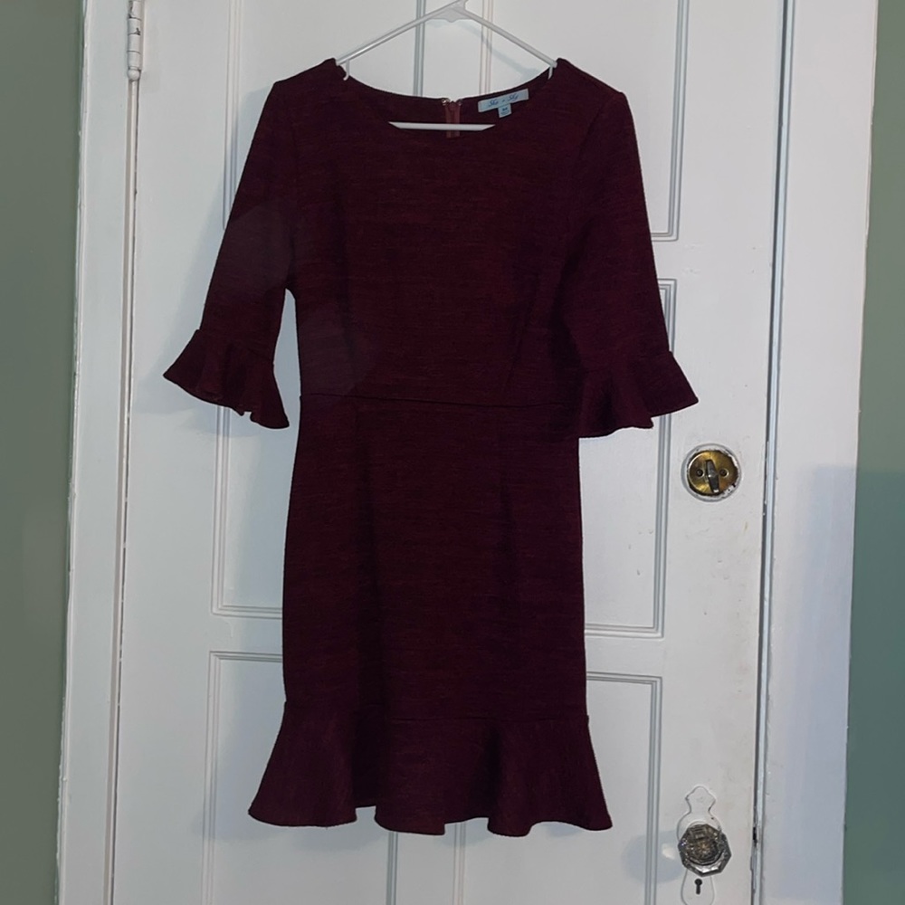 Maroon sweater dress